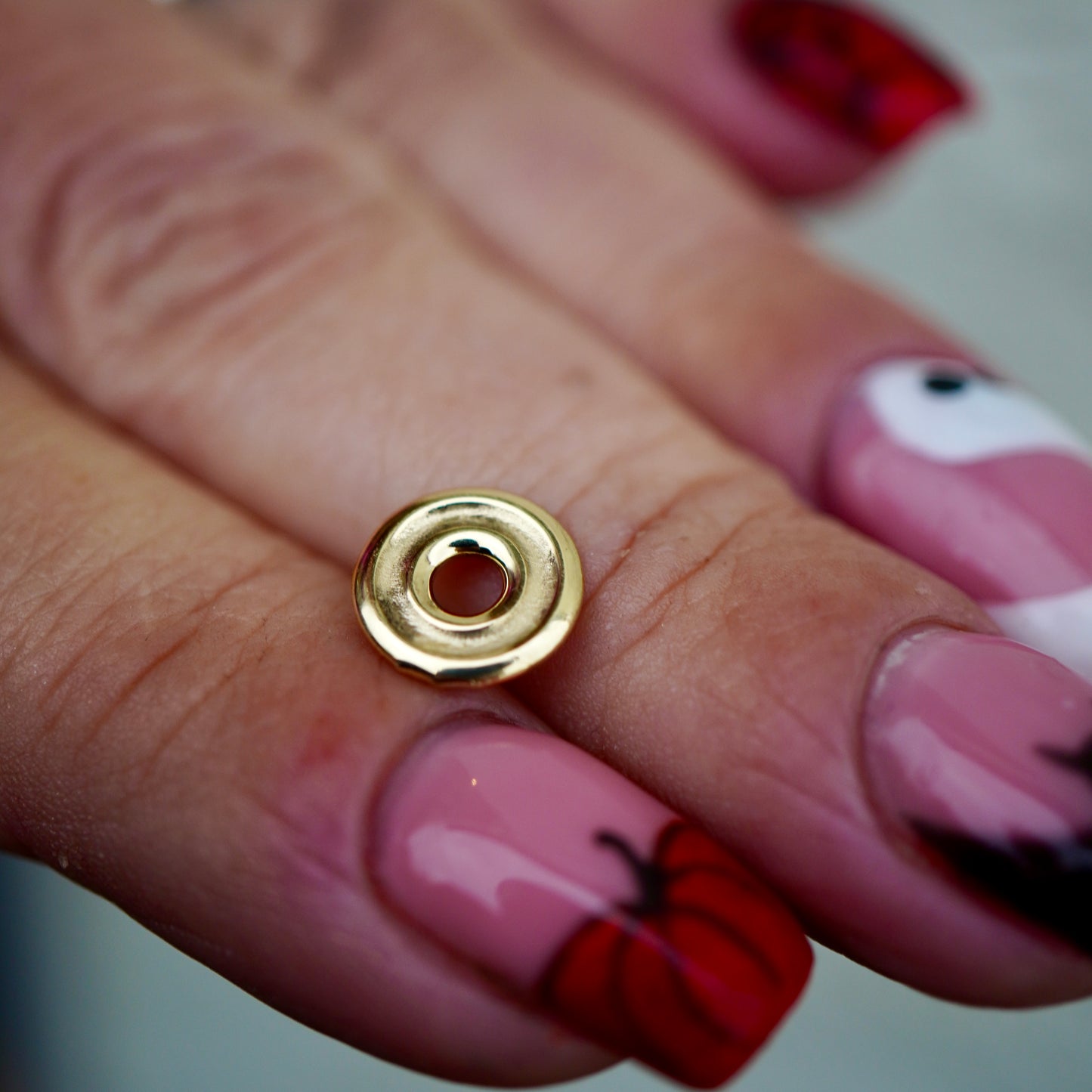 Grooved Donut Stud Earrings