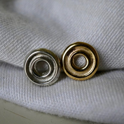 Grooved Donut Stud Earrings