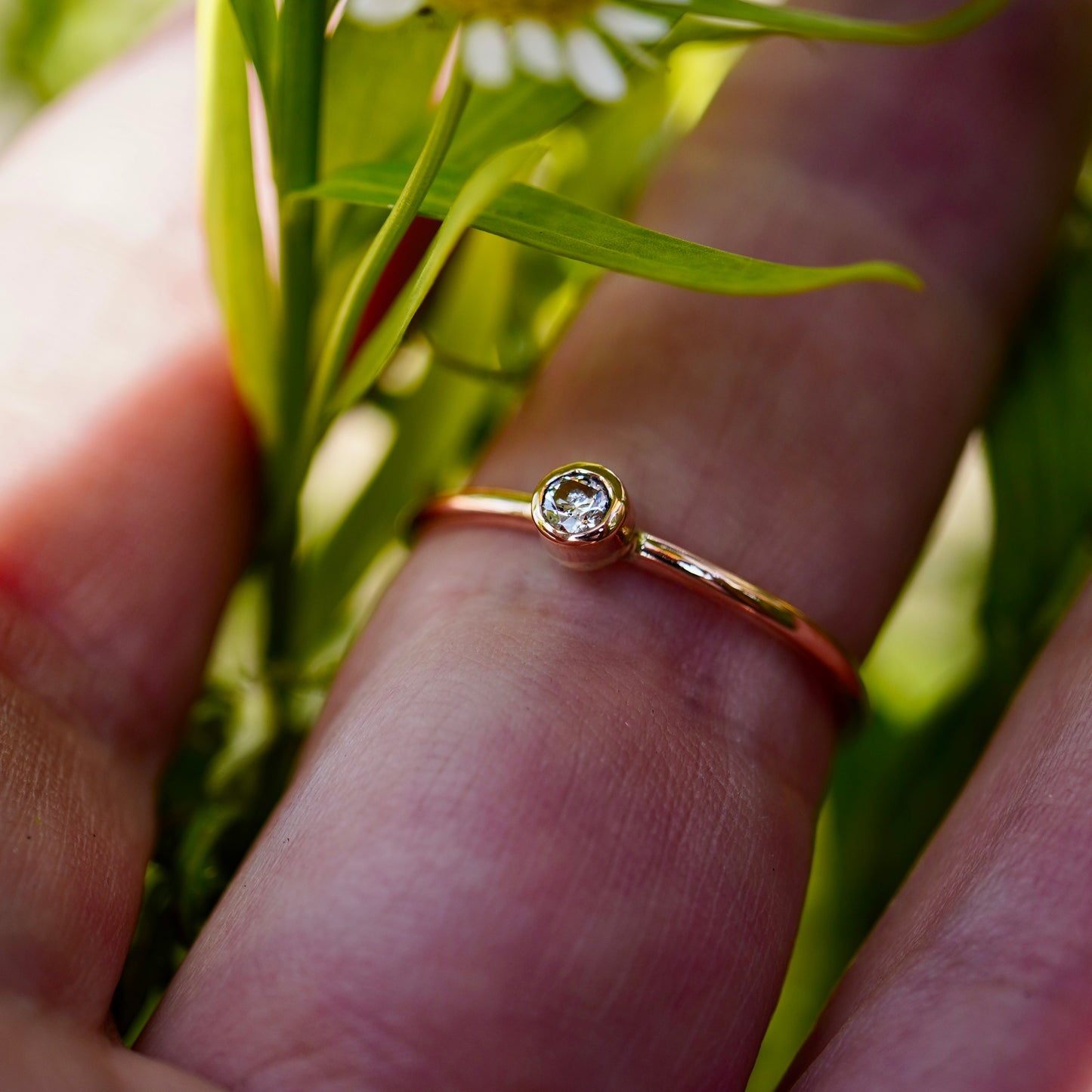 Special listing - rose gold & diamond ring