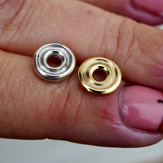 Grooved Donut Stud Earrings