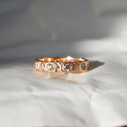 Aurora - chunky diamond ring in solid gold