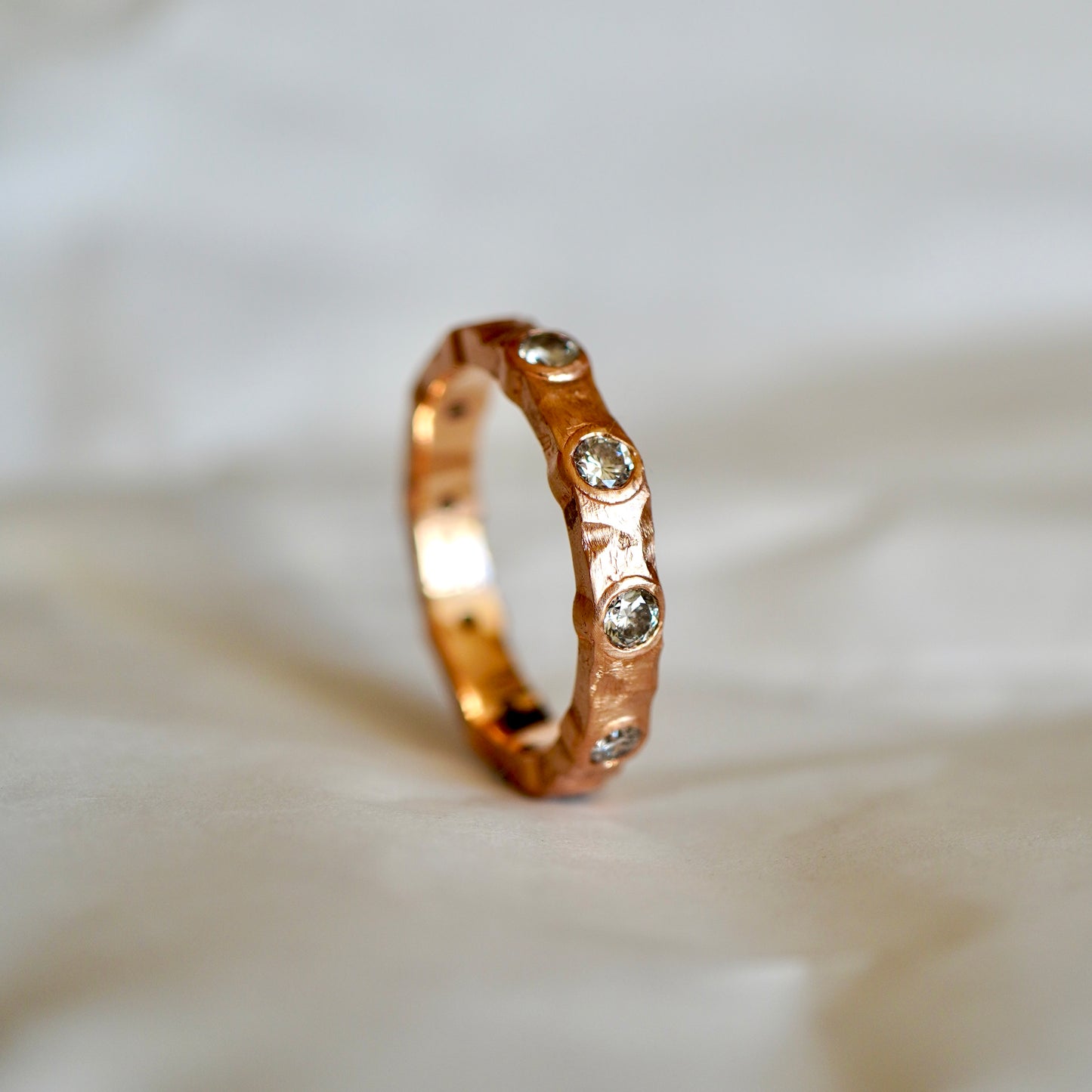 Aurora - chunky diamond ring in solid gold