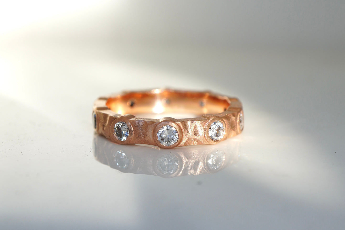 Aurora - chunky diamond ring in solid gold