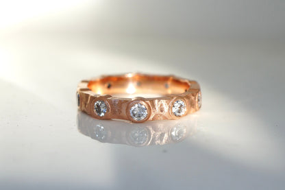 Aurora - chunky diamond ring in solid gold