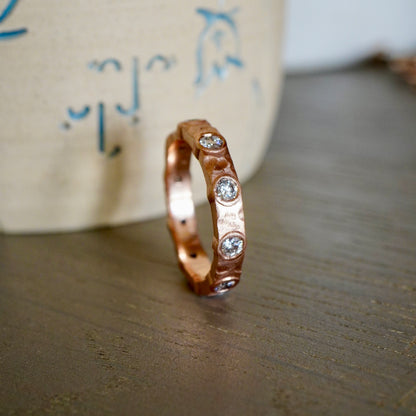 Aurora - chunky diamond ring in solid gold