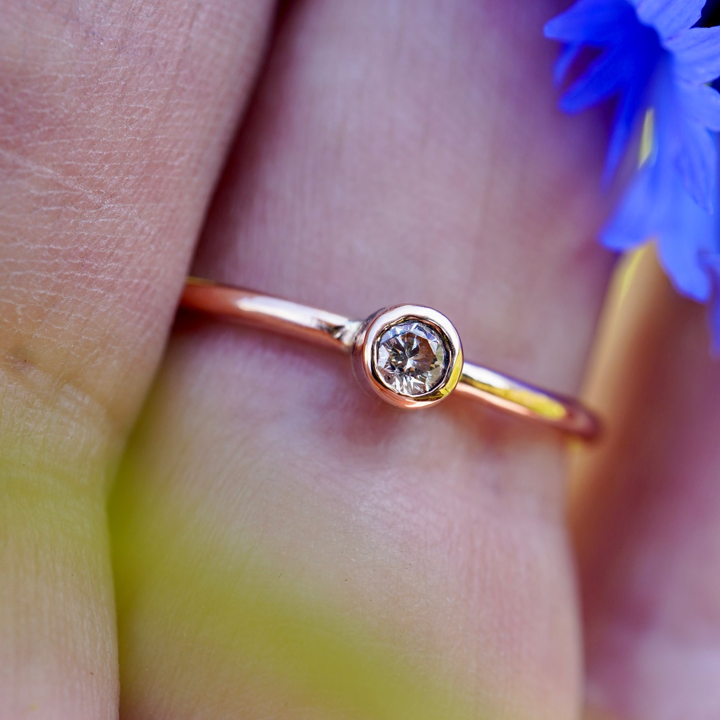 Special listing - rose gold & diamond ring