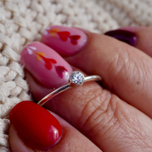 Limited offer - Silver & diamond ring