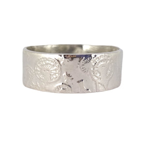 Wildflower meadow - etched pattern ring