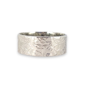Wildflower meadow - etched pattern ring