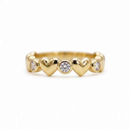 Heart spell - Enchanting ring with hearts and diamonds