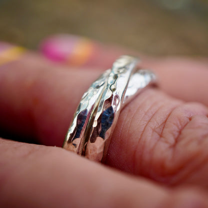 Solid silver Russian wedding ring