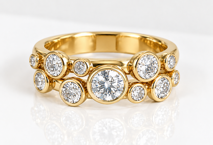 Special listing - 2 band cluster ring