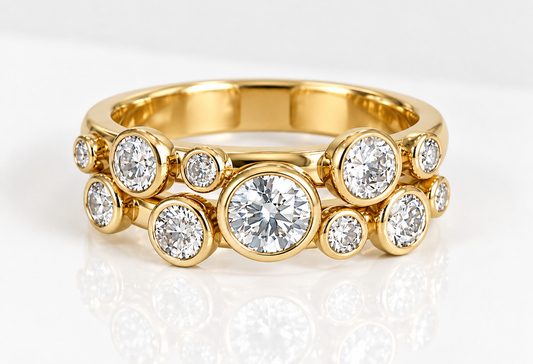 Special listing - 2 band cluster ring