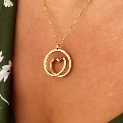 Infinite love midi- medium solid gold or silver spiral necklace