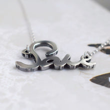 Load image into Gallery viewer, Solid silver or gold handwriting necklace