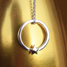 Load image into Gallery viewer, ‘It&#39;s in the stars’ - Silver necklace with solid gold star