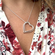 Load image into Gallery viewer, Family of hearts necklace. Five personalised hearts.