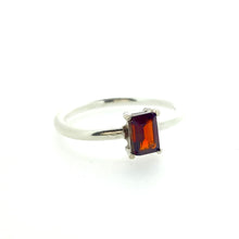 Load image into Gallery viewer, Hepburn in red. A stunning red garnet set in solid white gold.