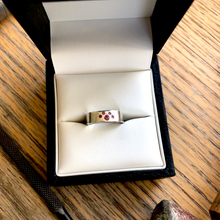 Load image into Gallery viewer, Sterling silver cats paw ring with gemstones