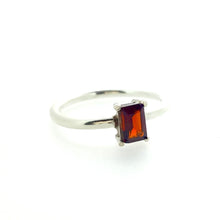 Load image into Gallery viewer, Hepburn in red. A stunning red garnet set in solid white gold.