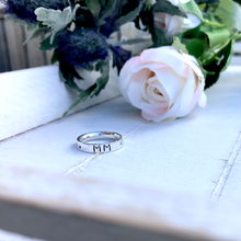 Load image into Gallery viewer, Personalised ladies&#39; ring with Roman numerals. 9ct solid gold