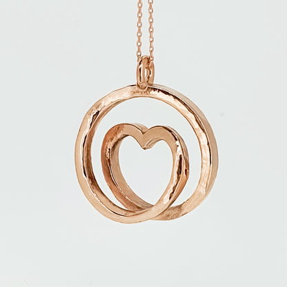 Infinite love midi- medium solid gold or silver spiral necklace