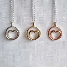 Load image into Gallery viewer, Infinite love tiny - Smallest solid gold or silver spiral necklace