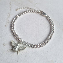 Load image into Gallery viewer, Solid silver bracelet - &#39;Bee mine&#39; charm