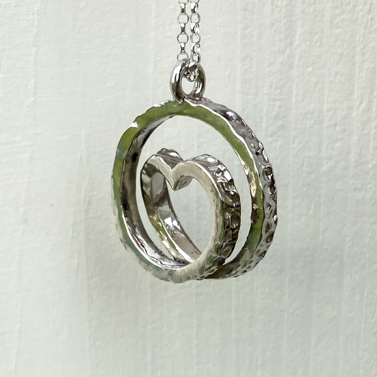 Infinite love classic - Sterling silver spiral necklace