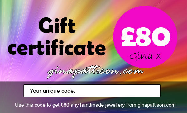 Gift Certificates - Give the gift of Gina Pattison :-)