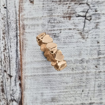 Heart and soul - Solid gold or silver heart ring