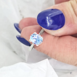 Classic topaz ring in solid silver