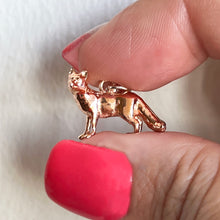 Load image into Gallery viewer, Mr Volpe - Solid silver or gold fox necklace