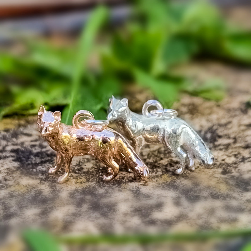 Mr Volpe - Solid silver or gold fox necklace