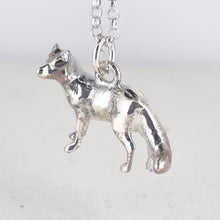 Load image into Gallery viewer, Mr Volpe - Solid silver or gold fox necklace