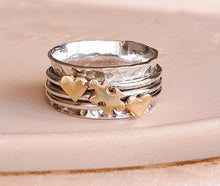 Load image into Gallery viewer, Every Piece Of Me, jigsaw puzzle piece ring with two extra hearts