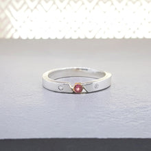 Load image into Gallery viewer, A place in the sun - pink sapphire ring with bezel setting