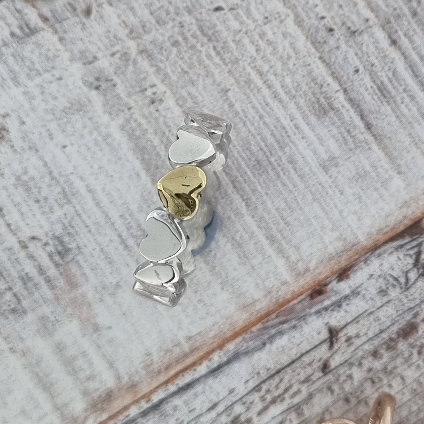 Heart and soul - Solid gold or silver heart ring