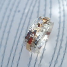 Load image into Gallery viewer, Forever &amp; Forever more - A pair of beautiful rings with solid gold, silver and diamonds