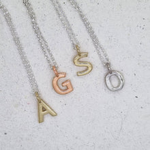 Load image into Gallery viewer, Initial necklace with diamonds