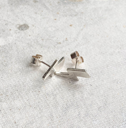 Silver linings earrings- Gold or silver lightning bolt earrings