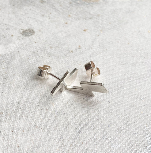 Silver linings earrings- Gold or silver lightning bolt earrings