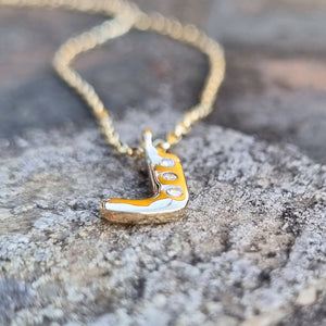 Initial necklace with diamonds