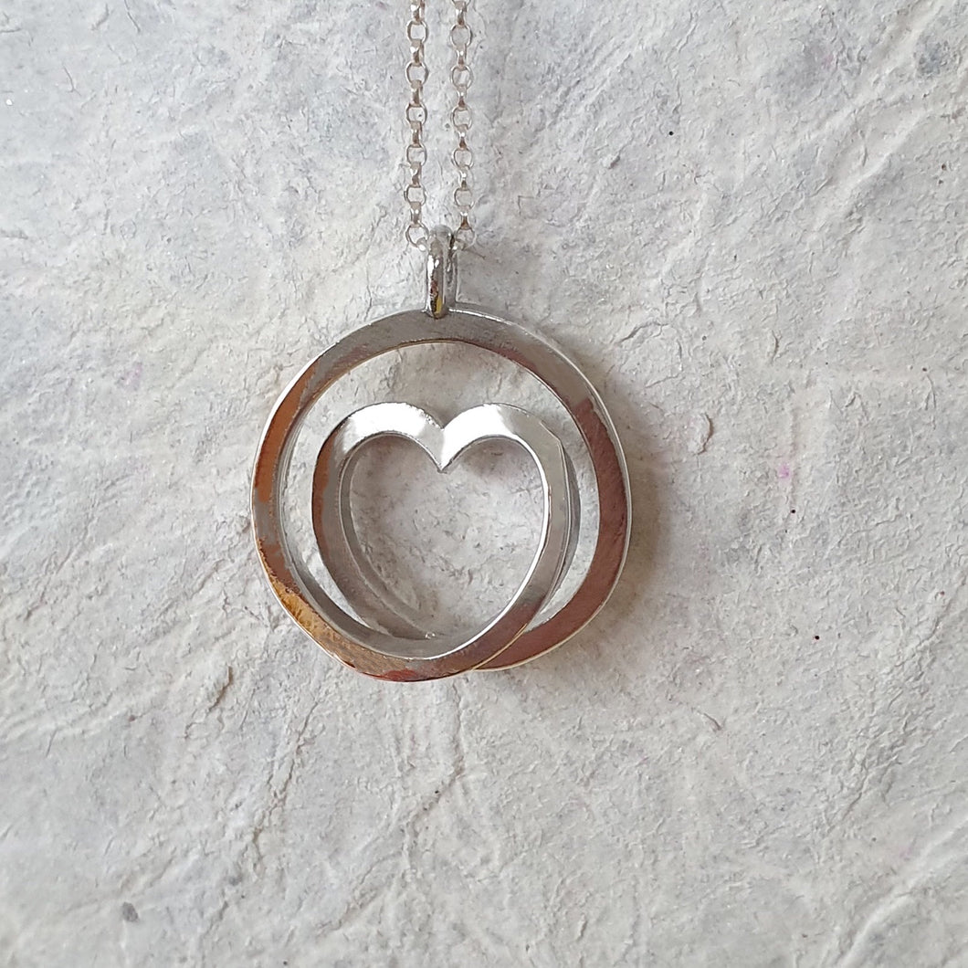 Infinite love classic - Sterling silver spiral necklace