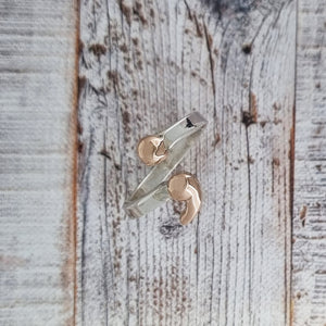 Semi colon twist ring - silver or gold semicolon