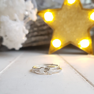 To the moon and back stacking rings