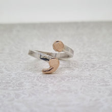 Load image into Gallery viewer, Semi colon twist ring - silver or gold semicolon
