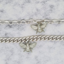 Load image into Gallery viewer, Solid silver bracelet - &#39;Bee mine&#39; charm