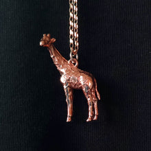 Load image into Gallery viewer, Solid silver or gold giraffe necklace