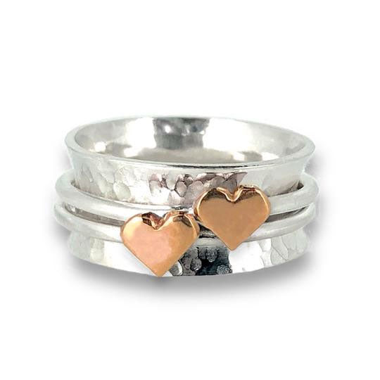 Two hearts one deals love ring